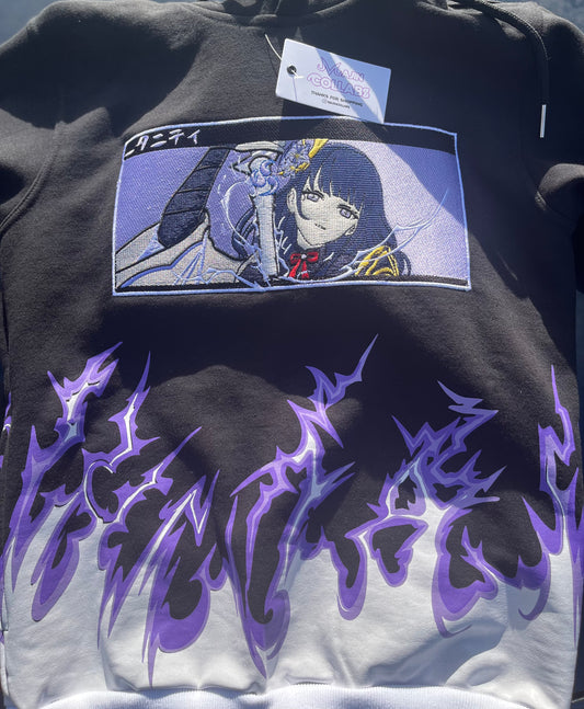 ENGULFED IN LIGHTNING HOODIE - BLACK