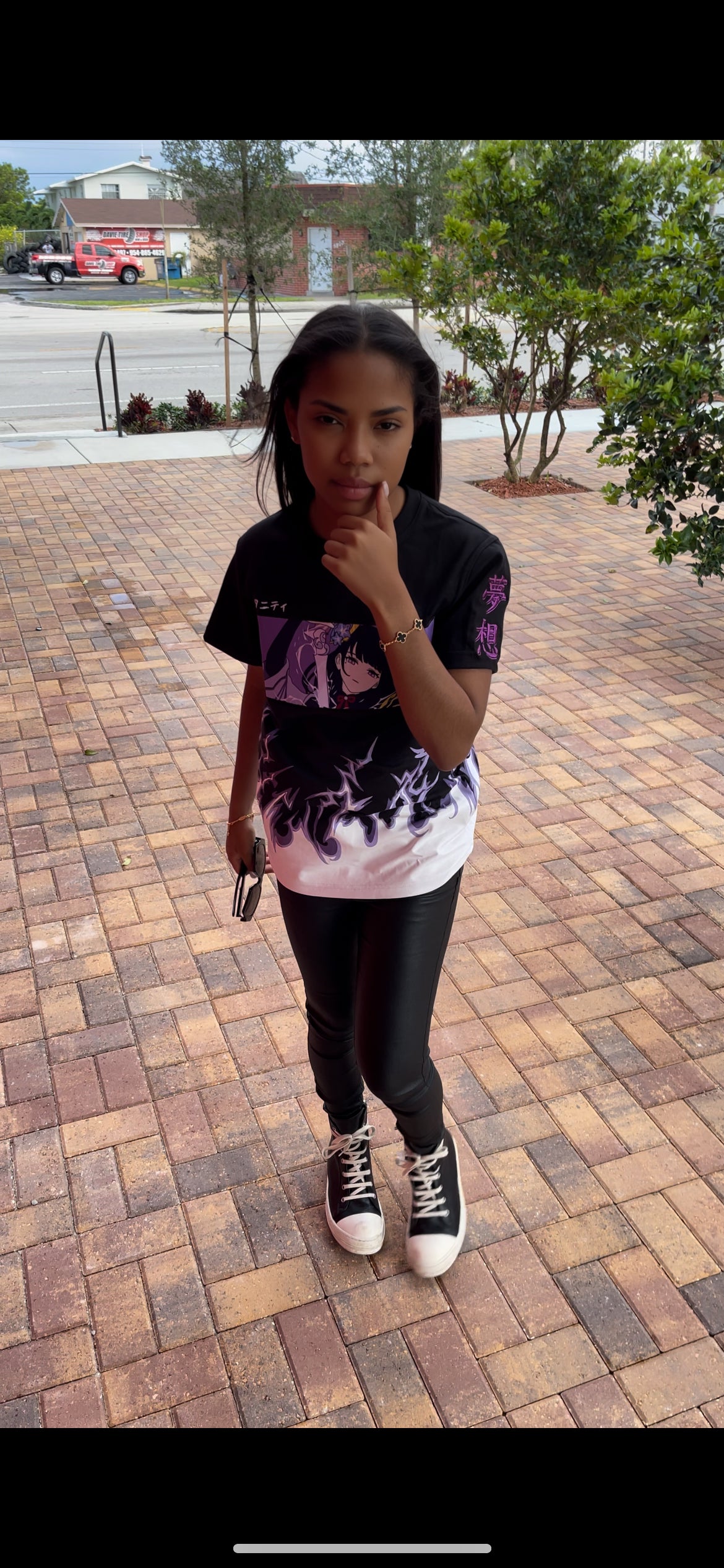 ENGULFED IN LIGHTNING TEE - BLACK