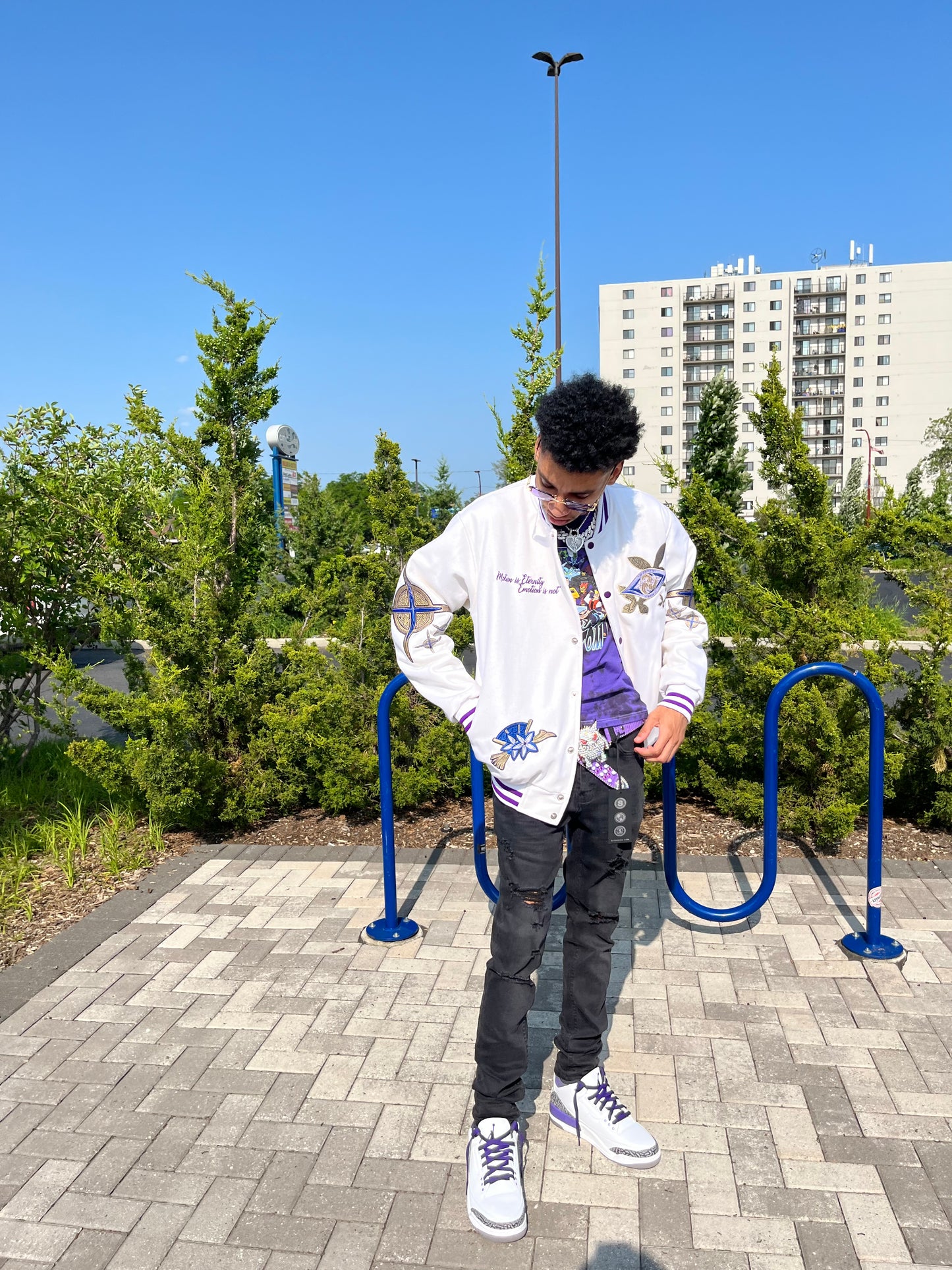 ETERNITY VARSITY - WHITE/PURPLE