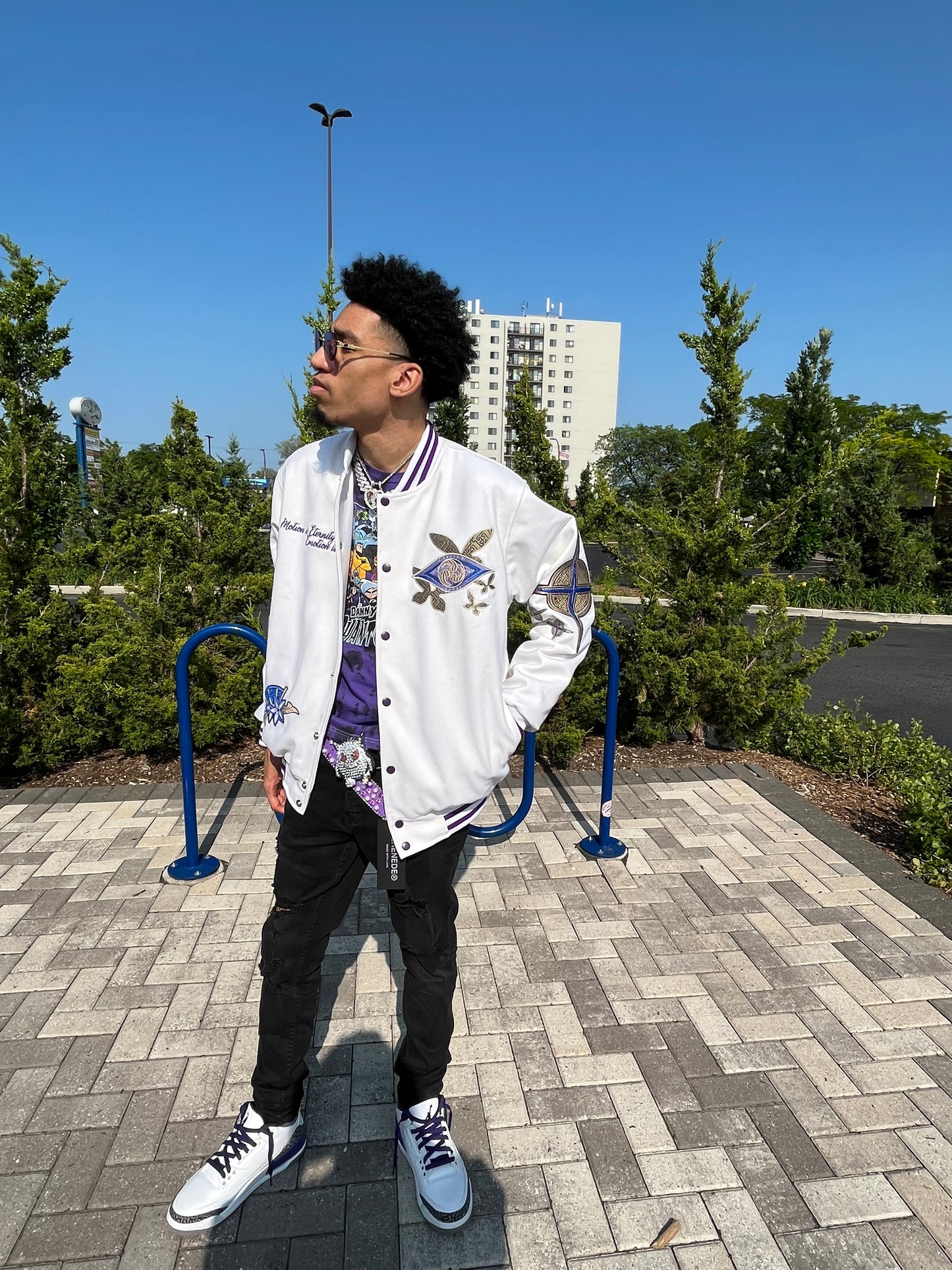 ETERNITY VARSITY - WHITE/PURPLE