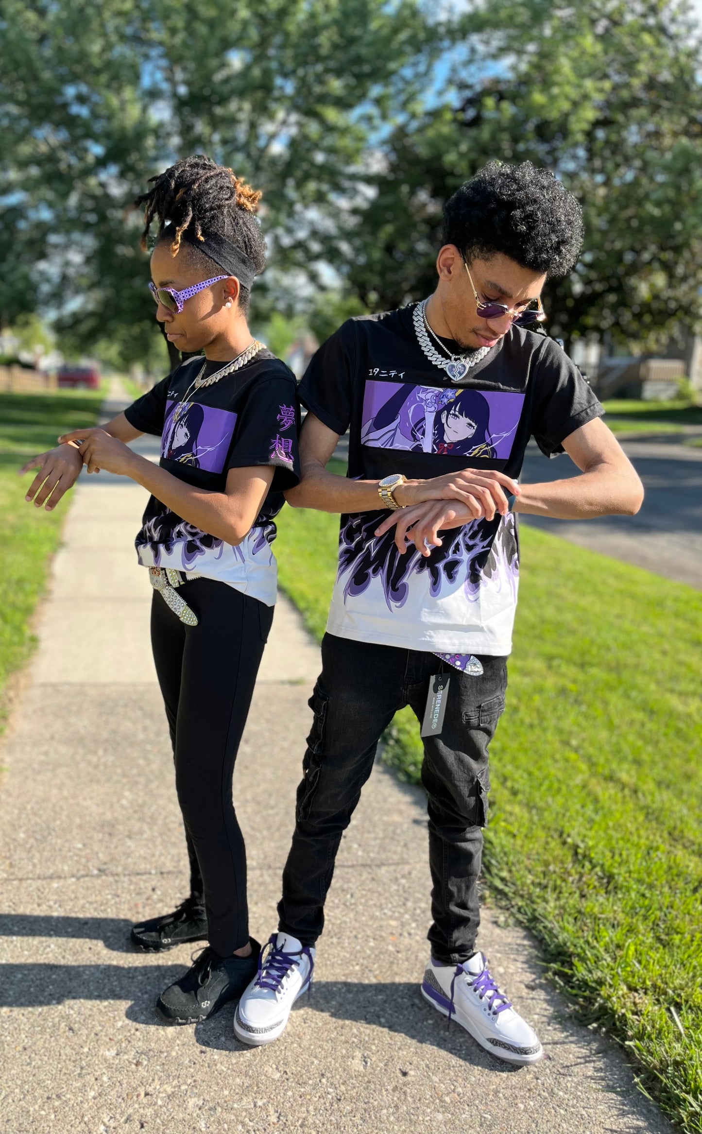 ENGULFED IN LIGHTNING TEE - BLACK