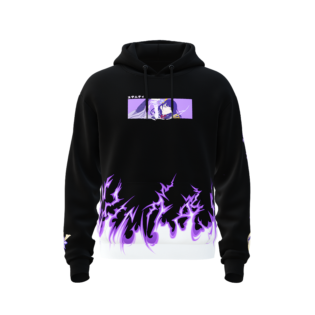 ENGULFED IN LIGHTNING HOODIE - BLACK