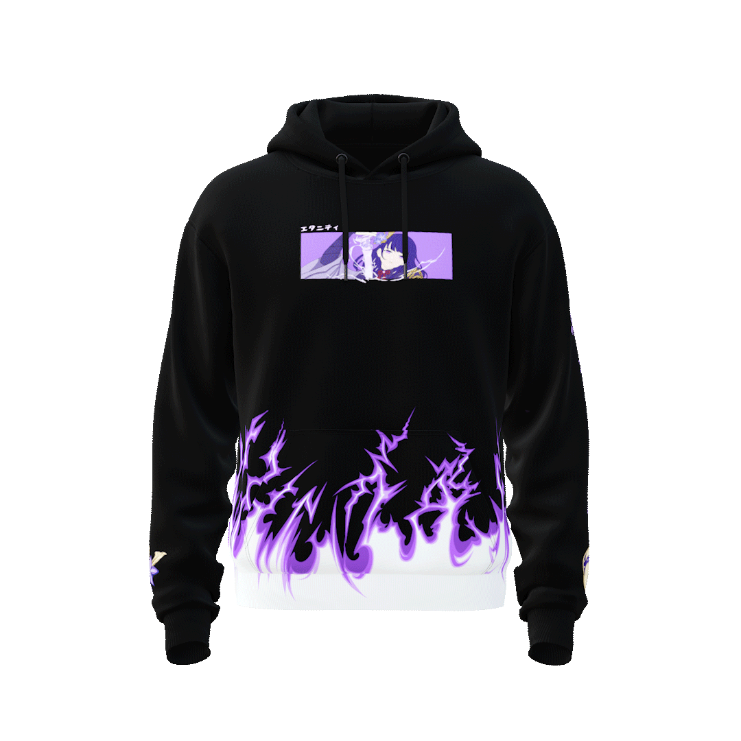 ENGULFED IN LIGHTNING HOODIE - BLACK