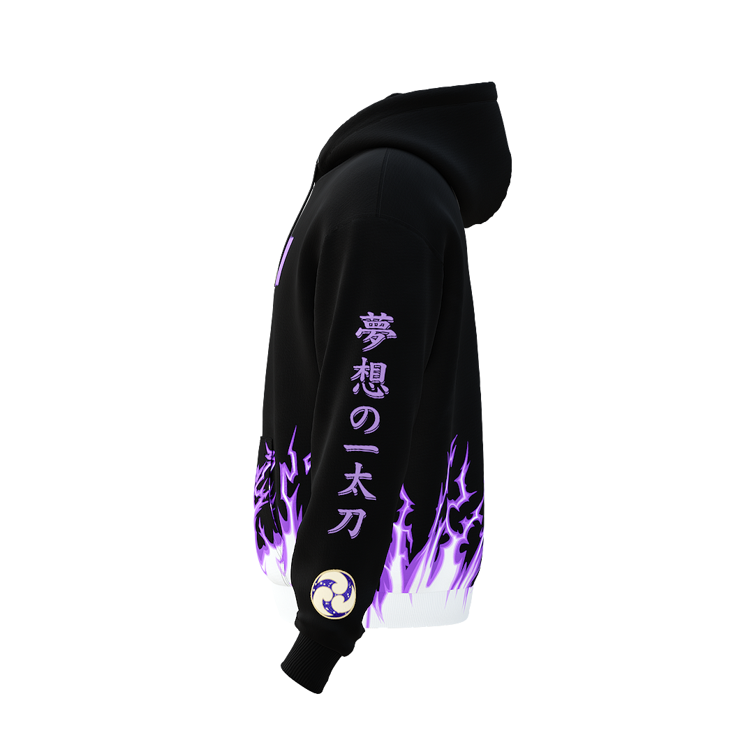 ENGULFED IN LIGHTNING HOODIE - BLACK