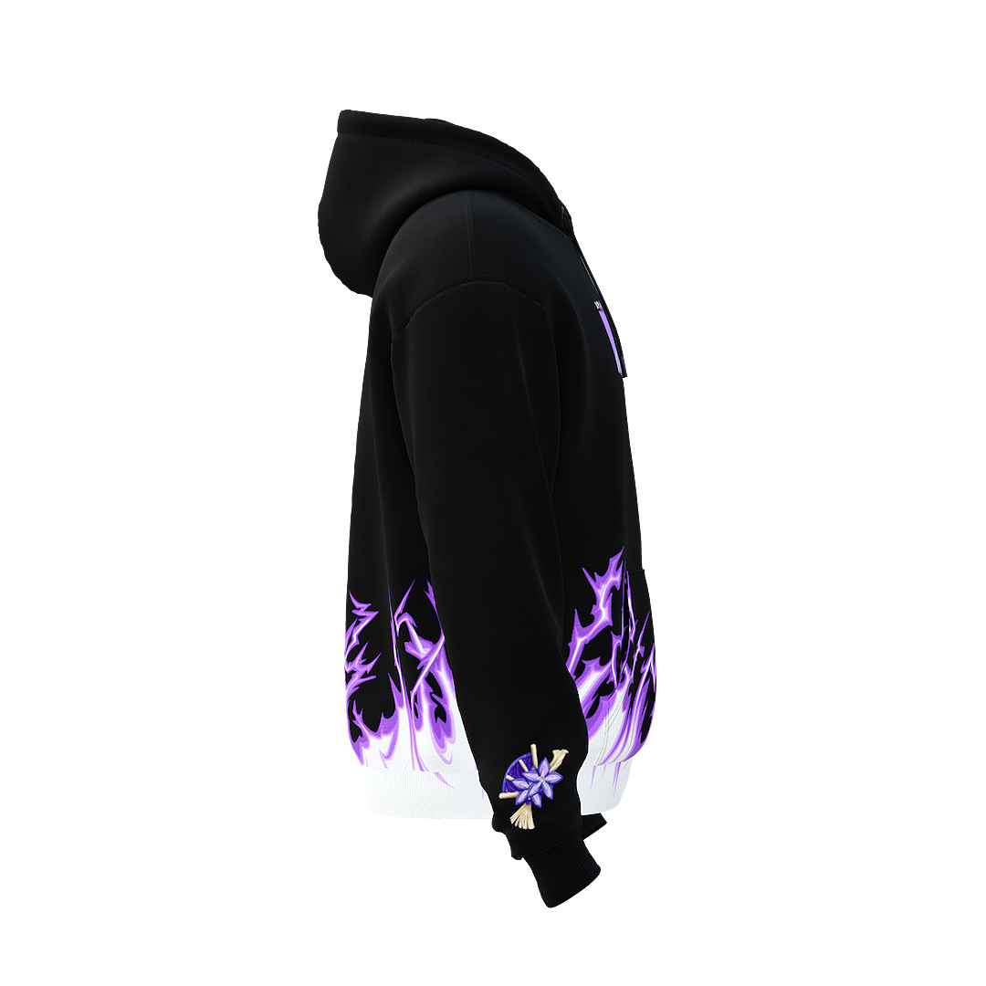 ENGULFED IN LIGHTNING HOODIE - BLACK