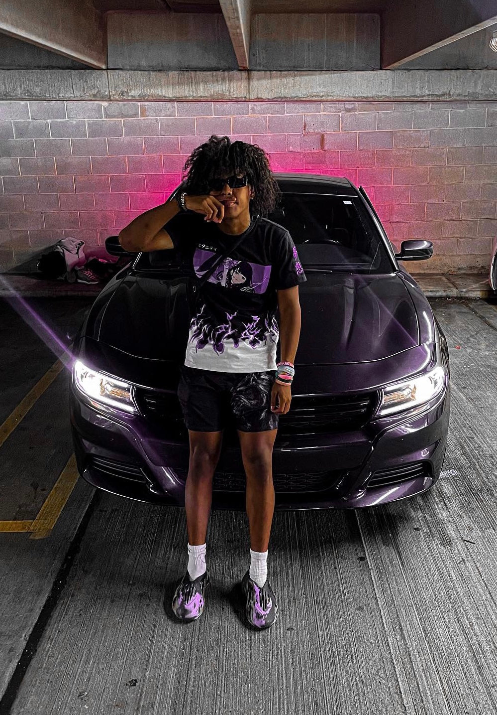 ENGULFED IN LIGHTNING TEE - BLACK