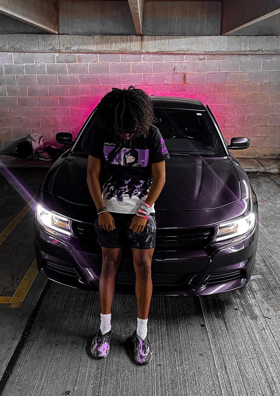 ENGULFED IN LIGHTNING TEE - BLACK
