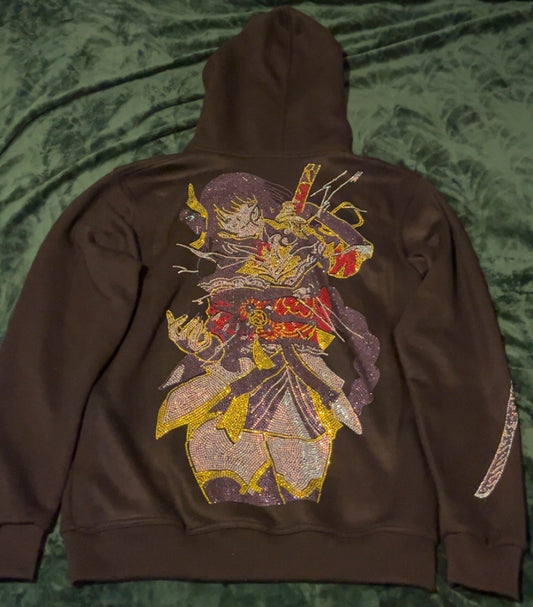 MUSOU ISSHIN RHINESTONE HOODIE - BLACK